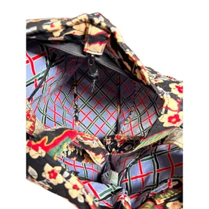 Vera Bradley Versailles Carry Me Away Tote Bag Quilted Floral Black Large 18.5" thumbnail 6