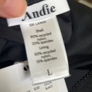 Andie The Cheeky Amalfi One Piece Swimsuit Black size Large‎ NWT thumbnail 6