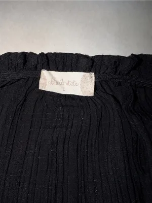 Altar'd State Black Off-Shoulder Ruffle Crop Top thumbnail 7