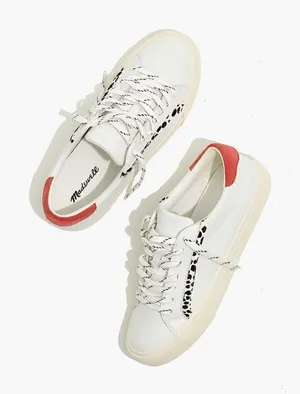 Madewell White Leather Sidewalk Low Top Crowdsourced Edition Womens 7 thumbnail 1