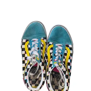 Vans Off the Wall Old Skool Crazy Check Neon Sneakers Mens 6.5 Womens 8 thumbnail 6