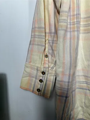 Free People We The Free Dunes Pintuck‎ Flannel Tunic Pastel Plaid XS thumbnail 7