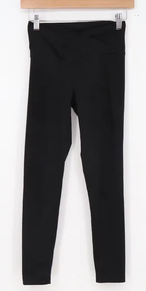 Unbranded Leggings Womens Small Crossover Waist Black High Rise Excellent thumbnail 1