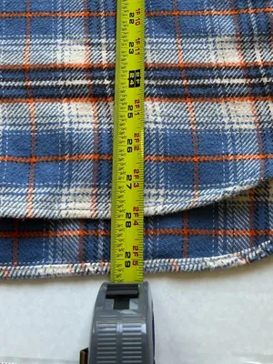 AE Sz L Oversized Striped Button-Up Flannel Shirt Chest Pocket thumbnail 9
