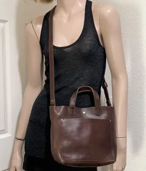 PLG PORTLAND Leather Goods “Almost Perfect” Mini Crossbody Tote Bag thumbnail 5