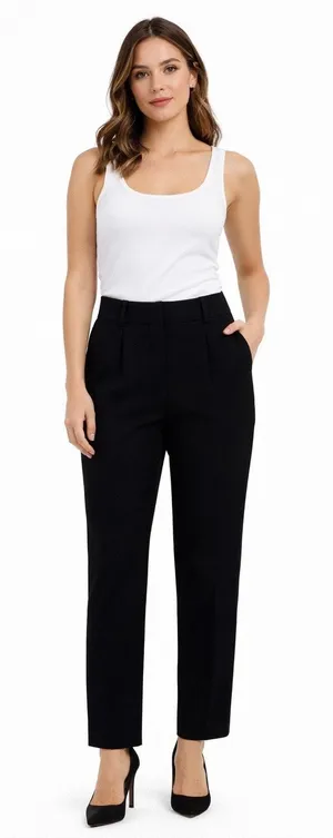 Leze the Label Haven Pant Black Stretch Office Career READ‎ Womens Small thumbnail 1