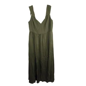 DB Studio Maxi Dress Gown Green V-Neck‎ Sleeveless Women 20 Formal Wedding Guest thumbnail 2