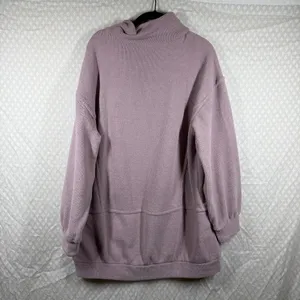 Free‎ People Beach Light Purple Chenille Oversized Mock Neck Sweater thumbnail 5