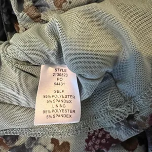Anthropologie Current Air Women's Floral Ruched Long Sleeved‎ Mesh Blouse Small thumbnail 4