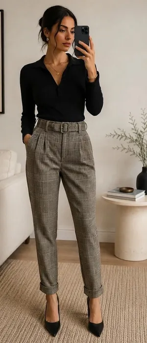 NWOT Wild Fable Plaid Tailored Trousers Sz 10 thumbnail 1