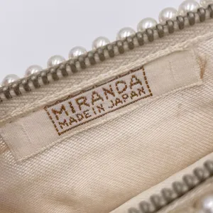 Vintage Miranda Made in Japan Pearl Beaded Clutch Evening Bag Mid Century 1950s thumbnail 4
