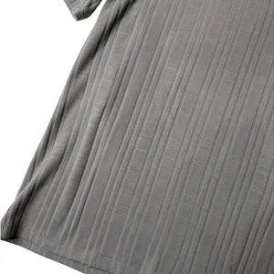 Forever 21 Womens Large Gray Ribbed Mock Neck Short Sleeve Fitted Top thumbnail 6