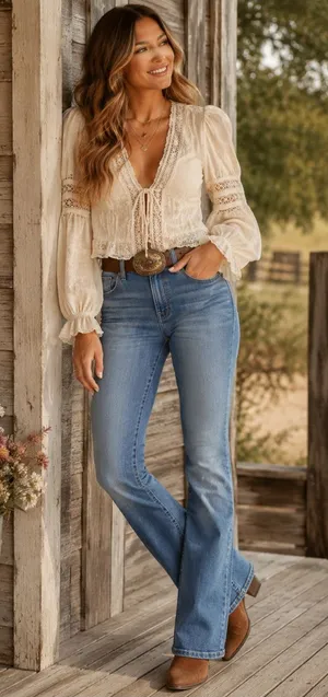 Lucky Brand Sweet Mid Rise Bootcut Jeans Size 10/30R Medium Wash Stretch Denim thumbnail 1