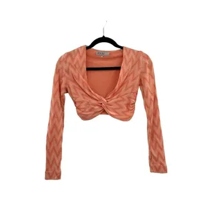 House of CB London Bertille Peach ZigZag Bandage Top Cropped Size XS‎ thumbnail 3