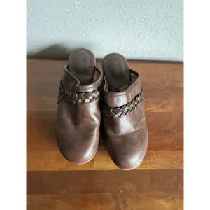 B.O.C Brown Journi Braided Heeled Close Toed Clogs Womens 6 Cottagecore thumbnail 2
