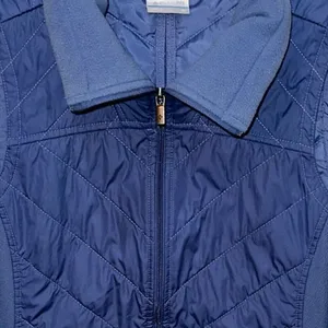 Women's Columbia Quilted Puffer‎ Fleece Full Zip Winter Vest Blue Size Medium thumbnail 3