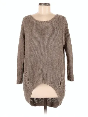 Express Tan Hi-low Sweater thumbnail 4