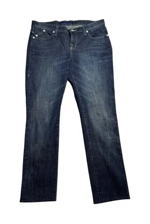 👖 Rock‎ & Republic Bootcut Jeans Women’s 12 ✨ Dark Wash Embroidered Pockets 💙 thumbnail 1