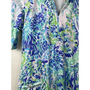 Lilly Pulitzer Women UPF 50 Shift Dress Sz XS Floral Blue‎ Green Pink Resort thumbnail 7