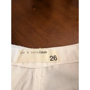 RAG & BONE White Norte Distressed Denim Skirt Size 26 thumbnail 7