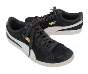 Puma Vikky Womens Size 7‎ Black Low Top Sneakers Suede Shoes 362624-02 thumbnail 1