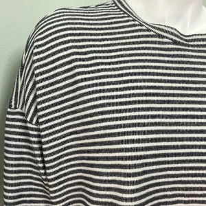 Madewell long sleeve stripe crop top thumbnail 2