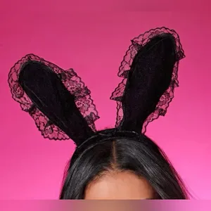 Sexy Lace Bunny Ears Headband thumbnail 3
