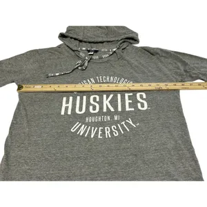 MTU Michigan Tech Huskies Women's MV Sport Lightweight Hooded Pullover Small thumbnail 3