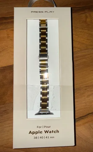 Press Play Watch Band Women 38/40/41mm Gold Silver New Steel Link Strap thumbnail 1