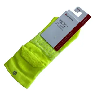 Lululemon Power Stride Ankle Sock Highlight Yellow Medium thumbnail 1