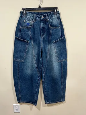 AELFRIC EDEN BAGGY BARREL JEANS women’s size 26 ballon jeans denim thumbnail 6
