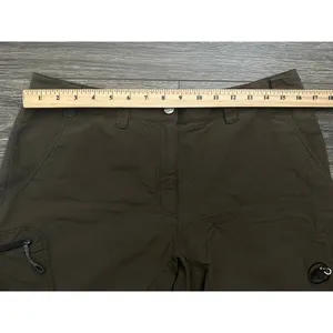 MAMMUT Womens Hiking Shorts Climbing Cargo Regular Fit Size 12 Green/Brown thumbnail 4