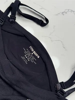 Steve Madden Bedazzled Logo Sports Bra thumbnail 3
