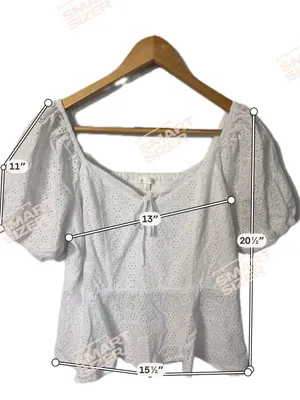 Nine Britton Plus Size White Eyelet Blouse thumbnail 3