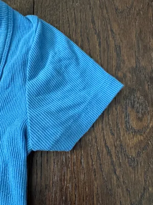 Cotton On Short Sleeve Scoop neck Ribbed Tee - Sky Blue size XS thumbnail 5
