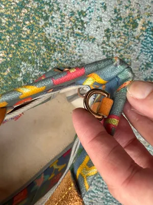 Vintage Y2K Dooney & Bourke blue Doodle graffiti hand bag thumbnail 16