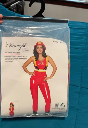 Womens dreamgirl fiery fatale firewoman costume S thumbnail 1