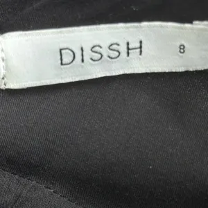 DISSH Black Linen Halter Tie Back Maxi Dress Womens Size US 8 Minimalist Coastal thumbnail 9