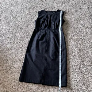 Club Monaco Women's Black Wool Pleated‎ Sheath Dress thumbnail 8