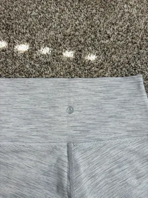 White and Gray Lululemon Wunder Under Leggings thumbnail 4