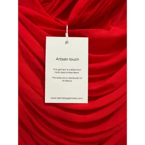 Deme by Gabriella Adrianna Romantic Draped Ethereal Formal Dress NWT Red S $405 thumbnail 5
