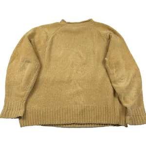 Vintage J. Peterman‎ Co Sweater 100% Cotton Tan/Brown Knit Women's Size Medium thumbnail 3