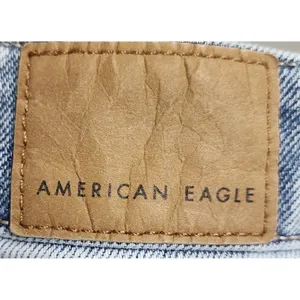 American Eagle Mom Jeans High Waisted‎ Light Wash Denim Stretch Womens 4 thumbnail 4