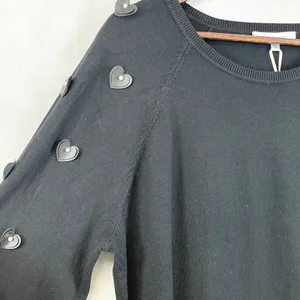 Sioni Womens Sweater Size Large 3D Heart Soft Grunge Romantic Euro‎ Whimsy Cozy thumbnail 4