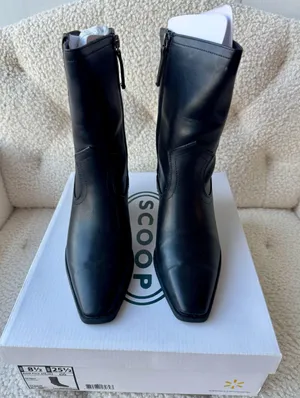 Scoop NYC Womens Black Western Style Mid Calf Boots Shoes Size 8.5 thumbnail 1