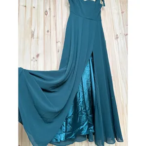 NWT Lulus Love Me Forever Emerald Green Square Neck Maxi Dress Holiday Banquet L thumbnail 4