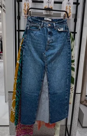 maxi midi full length cargo high waist a line casual denim jean skirt thumbnail 7