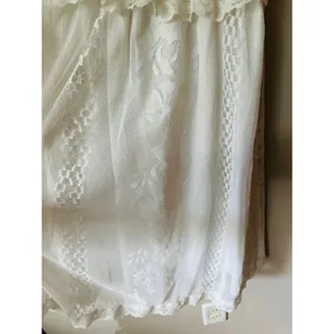 Vintage On The Rocks California White Lace Midi Dress Cottagecore Floral Rosebud thumbnail 5