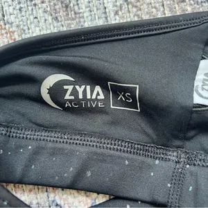 ZYIA Black Reflective Mirage Brilliant Bra Black Speckled Size XS thumbnail 8