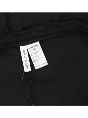 NWT Sanctuary Coastal Covers Crinkle Cotton Baggy Barrel Cargo Pants Black XL thumbnail 5